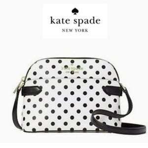 Kate Spade Black and White Polka Dot Crossbody Bag
